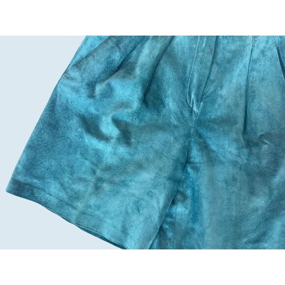 Vintage AMERICAN EAGLE 1990s Suede Knee Length Shorts Sz 25 - Picture 5 of 8